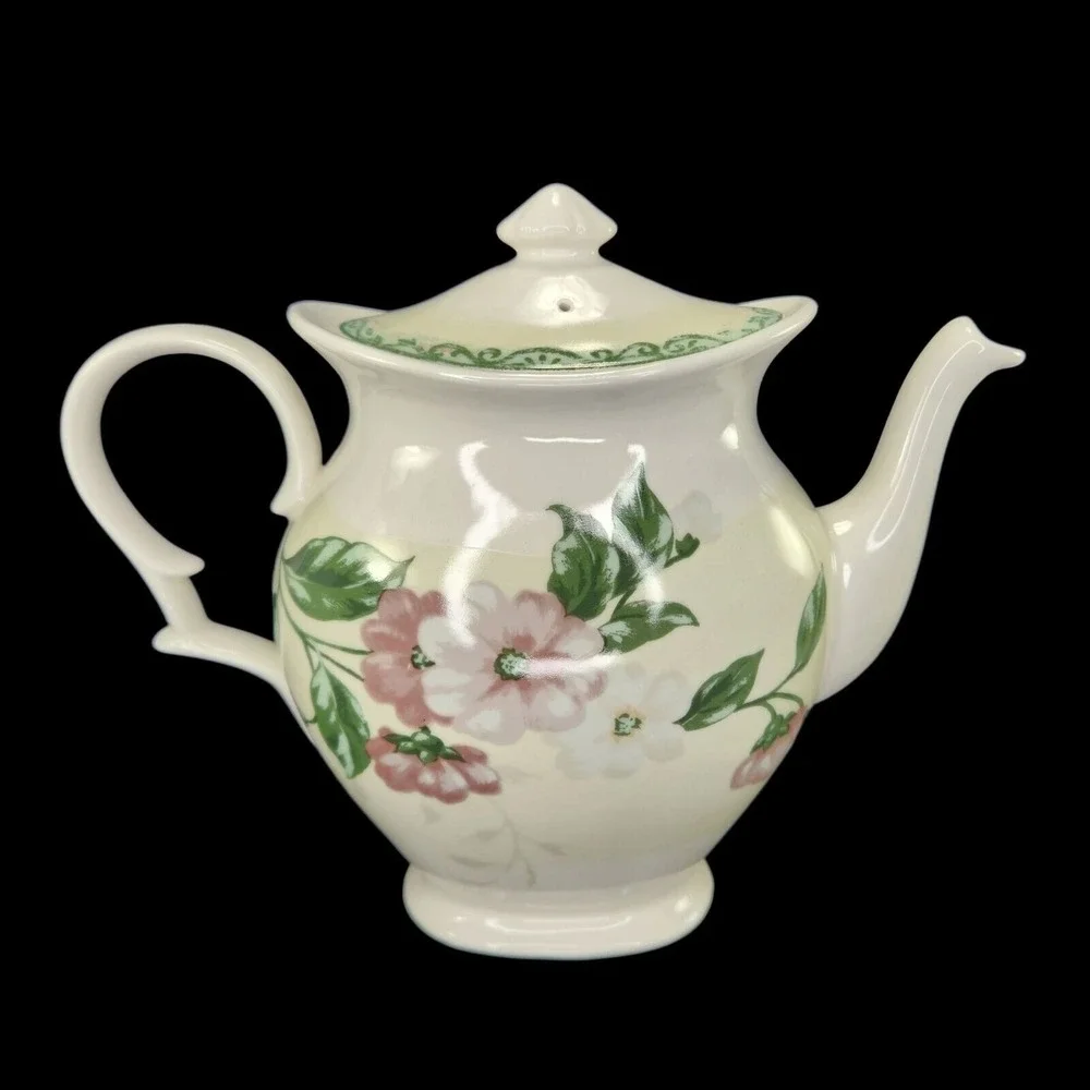 Westbury Court Teapot Elizabeth Pink Floral With Lid Tea Pot Shabby Chic